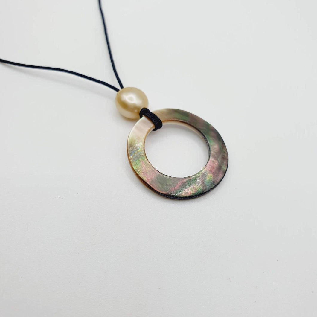 CONTACT US TO RECREATE THIS SOLD OUT STYLE Mother of Pearl & Baroque Saltwater Pearl Necklace - Nylon FJD$ - Adorn Pacific - Necklaces
