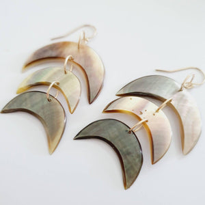 READY TO SHIP Mother of Pearl Fishtail Earrings - 14k Gold Fill FJD$ - Adorn Pacific - Earrings