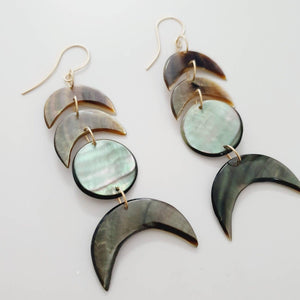READY TO SHIP Mother of Pearl Fishtail Earrings - 14k Gold Fill FJD$ - Adorn Pacific - Earrings