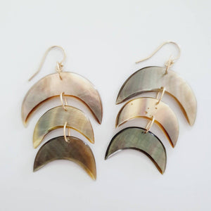 READY TO SHIP Mother of Pearl Fishtail Earrings - 14k Gold Fill FJD$ - Adorn Pacific - Earrings