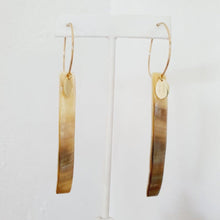 Load image into Gallery viewer, CONTACT US TO RECREATE THIS SOLD OUT STYLE Mother of Pearl Golden Shell Hoop Earring - 14k Gold Filled FJD$ - Adorn Pacific - All Products
