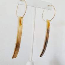 Load image into Gallery viewer, CONTACT US TO RECREATE THIS SOLD OUT STYLE Mother of Pearl Golden Shell Hoop Earring - 14k Gold Filled FJD$ - Adorn Pacific - All Products
