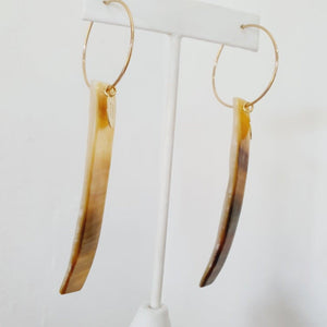 CONTACT US TO RECREATE THIS SOLD OUT STYLE Mother of Pearl Golden Shell Hoop Earring - 14k Gold Filled FJD$ - Adorn Pacific - All Products