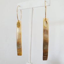 Load image into Gallery viewer, CONTACT US TO RECREATE THIS SOLD OUT STYLE Mother of Pearl Golden Shell Hoop Earring - 14k Gold Filled FJD$ - Adorn Pacific - All Products
