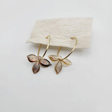 Load image into Gallery viewer, CONTACT US TO RECREATE THIS SOLD OUT STYLE Mother of Pearl Mini Hoop Earrings - 14k Gold Fill FJD$ - Adorn Pacific - Earrings
