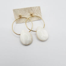 Load image into Gallery viewer, READY TO SHIP Mother of Pearl Shell Stud Earrings - 14k Gold Fill FJD$ - Adorn Pacific - Earrings
