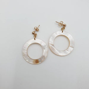 READY TO SHIP Mother of Pearl Stud Earrings - 14k Gold Fill FJD$ - Adorn Pacific - Earrings