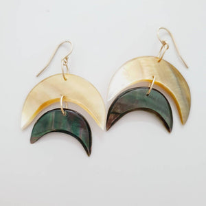 CONTACT US TO RECREATE THIS SOLD OUT STYLE Mother of Pearl Tribal Earrings - 14k Gold Fill FJD$ - Adorn Pacific - Earrings