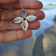 Load image into Gallery viewer, READY TO SHIP Oyster Shell Flower Necklace - 925 Sterling Silver FJD$ - Adorn Pacific - Necklaces
