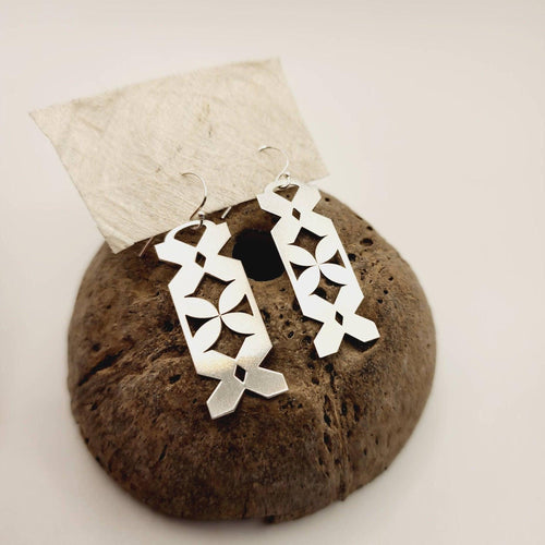 MADE TO ORDER Pasifika Flower Earrings Medium - 925 Sterling Silver FJD$ - Adorn Pacific - Earrings