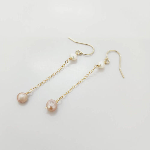 READY TO SHIP - Pearl Drop Earrings - 14k Gold Fill FJD$ - Adorn Pacific - Earrings