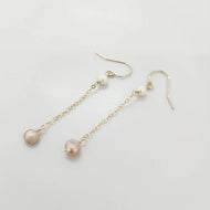 READY TO SHIP - Pearl Drop Earrings - 14k Gold Fill FJD$ - Adorn Pacific - Earrings