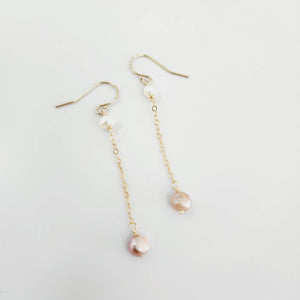 READY TO SHIP - Pearl Drop Earrings - 14k Gold Fill FJD$ - Adorn Pacific - Earrings