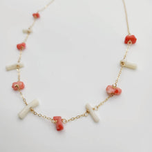 Load image into Gallery viewer, READY TO SHIP Pink &amp; White Coral Necklace - 14k Gold Fill FJD$ - Adorn Pacific - All Products
