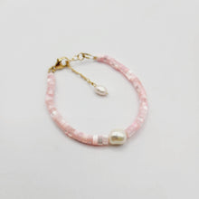 Load image into Gallery viewer, READY TO SHIP Polymer Bead &amp; Freshwater Pearl Bracelet - 14k Gold Fill FJD$ - Adorn Pacific - Earrings
