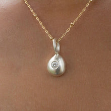 Load image into Gallery viewer, READY TO SHIP - Recycled Sterling Flush Set Necklace - 925 Sterling Silver &amp; 14k Gold Fill Chain FJD$ - Adorn Pacific - Necklaces
