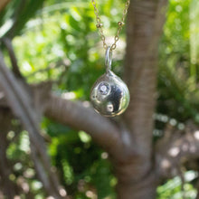 Load image into Gallery viewer, READY TO SHIP - Recycled Sterling Flush Set Necklace - 925 Sterling Silver &amp; 14k Gold Fill Chain FJD$ - Adorn Pacific - Necklaces
