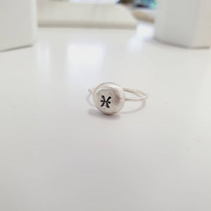 READY TO SHIP - Recycled Sterling Star Sign Pisces Ring - 925 Sterling Silver FJD$ - Adorn Pacific - Rings