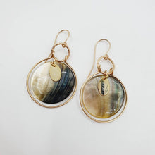 Load image into Gallery viewer, CONTACT US TO RECREATE THIS SOLD OUT STYLE Round Mother of Pearl Shell Earrings - 14k Gold Filled FJD$ - Adorn Pacific - All Products
