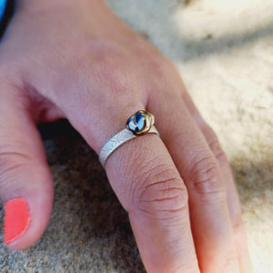 CONTACT US TO RECREATE THIS SOLD OUT STYLE Senikau Fiji Keshi Pearl Ring - 925 Sterling Silver FJD$ - Adorn Pacific - Rings