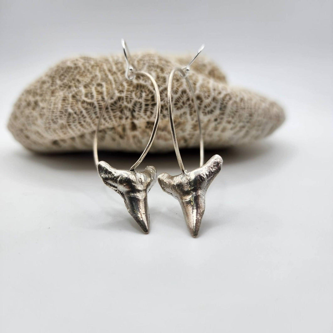 CONTACT US TO RECREATE THIS SOLD OUT STYLE Shark Tooth Earrings - 925 Sterling Silver FJD$ - Adorn Pacific - Earrings