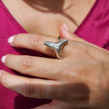 Load image into Gallery viewer, READY TO SHIP - Shark Tooth Ring - 925 Sterling Silver &amp; 14k Gold Fill FJD$ - Adorn Pacific - Rings
