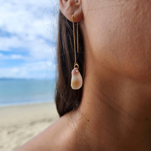 CONTACT US TO RECREATE THIS SOLD OUT STYLE Shell Threader Earrings - 14k Gold Fill FJD$ - Adorn Pacific - Earrings