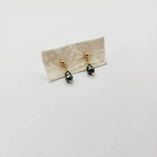 Load image into Gallery viewer, READY TO SHIP - Tahitian Pearl Stud Earrings - 14k Gold Fill FJD$ - Adorn Pacific - Earrings
