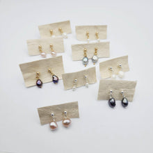 Load image into Gallery viewer, READY TO SHIP - Tahitian Pearl Stud Earrings - 14k Gold Fill FJD$ - Adorn Pacific - Earrings
