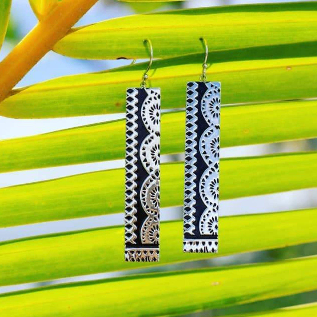 READY TO SHIP Tapa Earrings in 925 Sterling Silver - FJD$ - Adorn Pacific - All Products