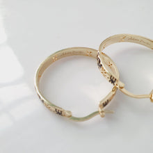 Load image into Gallery viewer, READY TO SHIP Tapa Hoop Earrings in 18k Gold Vermeil - FJD$ - Adorn Pacific - All Products
