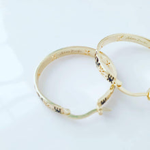 Load image into Gallery viewer, READY TO SHIP Tapa Hoop Earrings in 18k Gold Vermeil - FJD$ - Adorn Pacific - All Products
