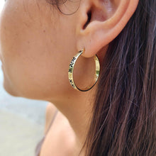 Load image into Gallery viewer, READY TO SHIP Tapa Hoop Earrings in 18k Gold Vermeil - FJD$ - Adorn Pacific - All Products

