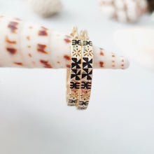 Load image into Gallery viewer, READY TO SHIP Tapa Hoop Earrings in 18k Gold Vermeil - FJD$ - Adorn Pacific - All Products
