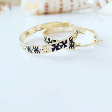 Load image into Gallery viewer, READY TO SHIP Tapa Hoop Earrings in 18k Gold Vermeil - FJD$ - Adorn Pacific - All Products
