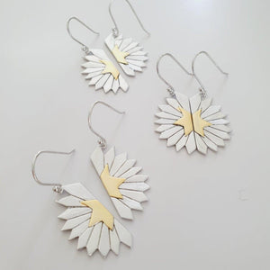 READY TO SHIP Tefui Earrings - 925 Sterling Silver & 18 Gold Vermeil Detail FJD$ - Adorn Pacific - All Products