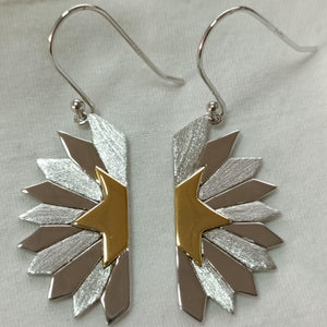 READY TO SHIP Tefui Earrings - 925 Sterling Silver & 18 Gold Vermeil Detail FJD$ - Adorn Pacific - All Products
