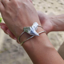 Load image into Gallery viewer, READY TO SHIP - Tiger Shark Tooth Cuff - 925 Sterling Silver FJD$ - Adorn Pacific - Bracelets
