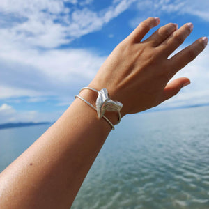 READY TO SHIP - Tiger Shark Tooth Cuff - 925 Sterling Silver FJD$ - Adorn Pacific - Bracelets