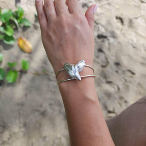 READY TO SHIP - Tiger Shark Tooth Cuff - 925 Sterling Silver FJD$ - Adorn Pacific - Bracelets