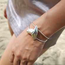 Load image into Gallery viewer, READY TO SHIP - Tiger Shark Tooth Cuff - 925 Sterling Silver FJD$ - Adorn Pacific - Bracelets
