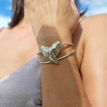 Load image into Gallery viewer, READY TO SHIP - Tiger Shark Tooth Cuff - 925 Sterling Silver FJD$ - Adorn Pacific - Bracelets
