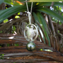 Load image into Gallery viewer, READY TO SHIP Turtle &amp; Saltwater Pearl Necklace in 925 Sterling Silver - FJD$ - Adorn Pacific - All Products
