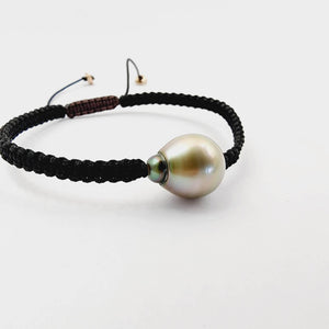 READY TO SHIP Unisex Civa Fiji Pearl Bracelet #0019 - Nylon & 9k Solid Gold Beads FJD$ - Adorn Pacific - All Products