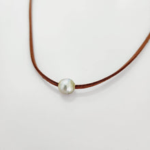 Load image into Gallery viewer, READY TO SHIP Unisex Fiji Saltwater Circled Pearl Faux Suede Leather Necklace - FJD$ - Adorn Pacific - All Products
