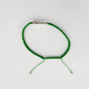 READY TO SHIP Unisex Monstera Woven Bracelet - 925 Sterling Silver & Nylon FJD$ - Adorn Pacific - All Products