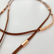 Load image into Gallery viewer, READY TO SHIP Unisex Multi Wrap Faux Suede Leather &amp; Copper Necklace / Bracelet - FJD$ - Adorn Pacific - All Products
