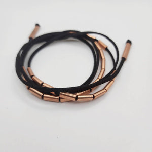 READY TO SHIP Unisex Multi Wrap Faux Suede Leather & Copper Necklace / Bracelet - FJD$ - Adorn Pacific - All Products