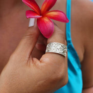 READY TO SHIP - Unisex Tapa Band - 925 Sterling Silver FJD$ - Adorn Pacific - Rings