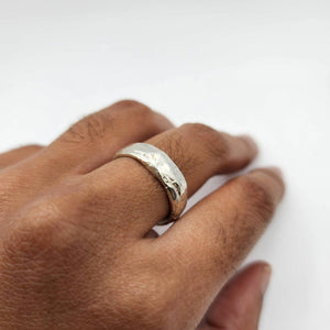 READY TO SHIP - Unisex Textured Finish Ring Adjustable - 925 Sterling Silver FJD$ - Adorn Pacific - Rings